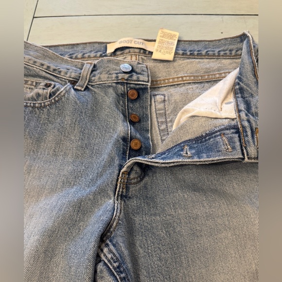 GAP | Y2K denim jeans loose fit Boot Cut button fly | Sz 8 Ankle - Picture 2 of 12